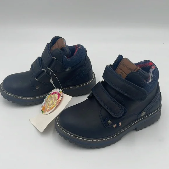 NWT Apakowa toddler water resistant ankle boots navy blue size 25 - Picture 3 of 10